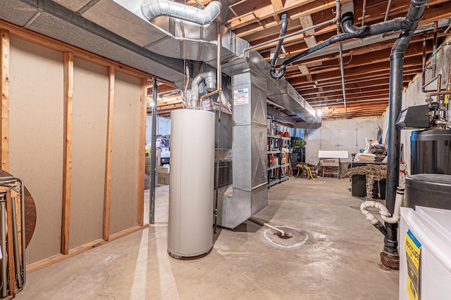 1720 Brookhill Ln, Sycamore, IL 60178 - unfinished below grade area with gas water heater and heating unit