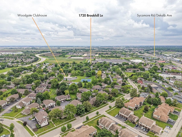 1720 Brookhill Ln, Sycamore, IL 60178 - aerial perspective of suburban area