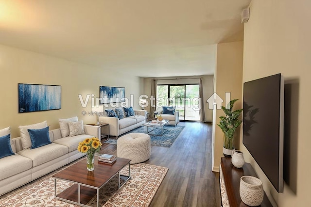 10 Old Oak Dr Unit 103, Buffalo Grove, IL 60089 - living room with dark wood-style flooring