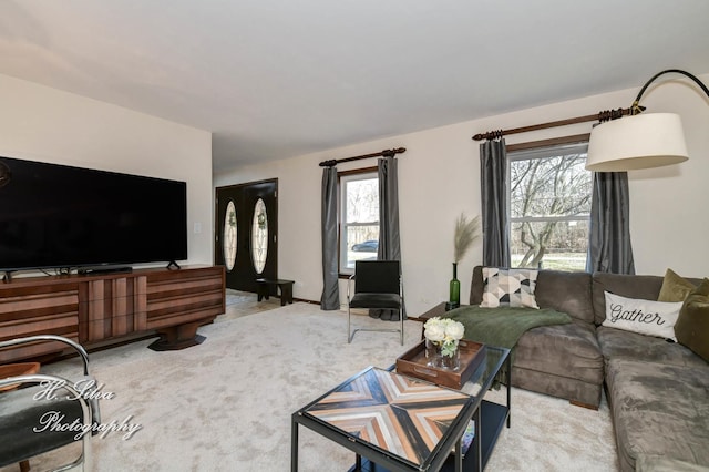 1402 Winaki Trl, Algonquin, IL 60102 - carpeted living room featuring baseboards