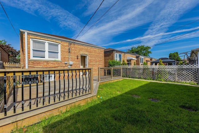 7817 Menard Ave, Burbank, IL 60459 - view of yard with a deck