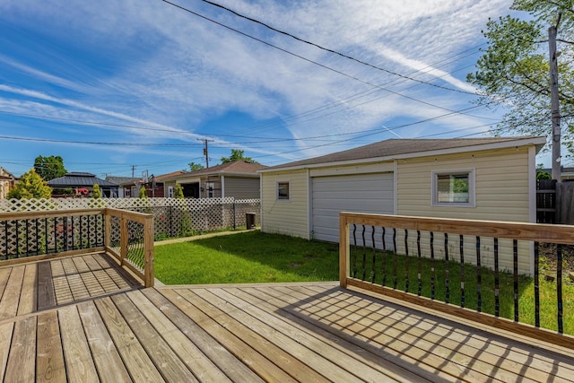 7817 Menard Ave, Burbank, IL 60459 - deck with an outbuilding and a detached garage