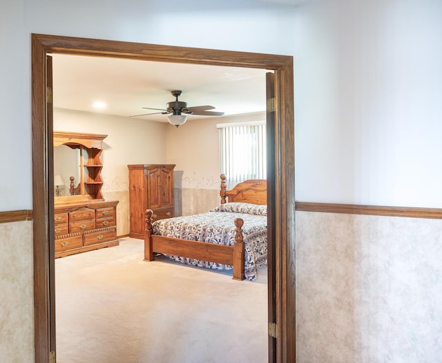 14207 Concord Dr, Orland Park, IL 60462 - bedroom with carpet flooring and a ceiling fan