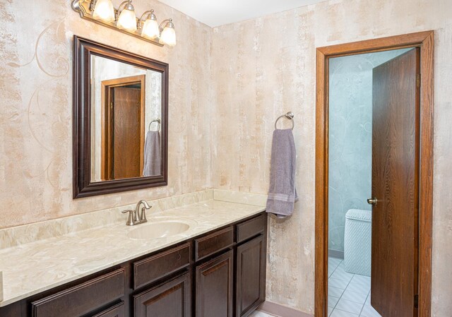 14207 Concord Dr, Orland Park, IL 60462 - bathroom with vanity and tile patterned floors