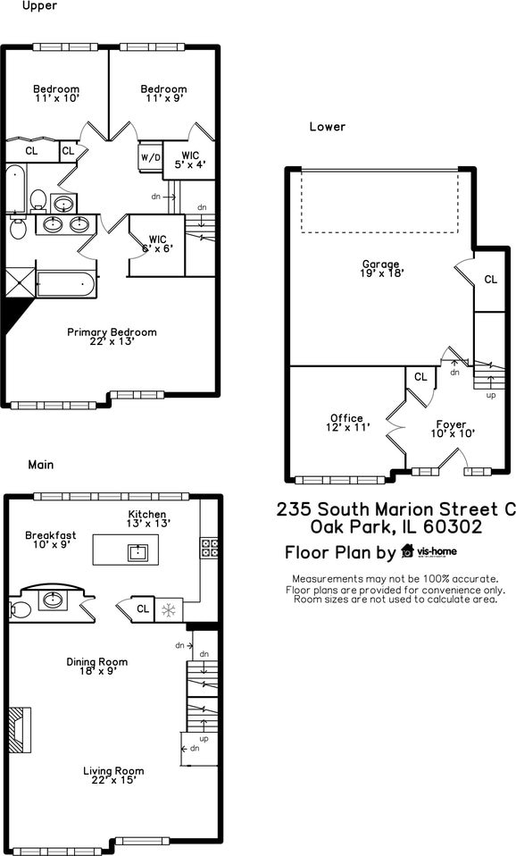 235 S Marion St Unit C, Oak Park, IL 60302 - property floor plan