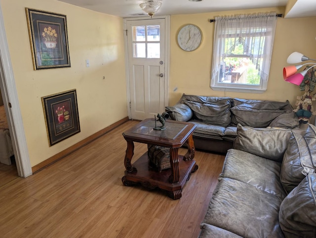 3233 S Morgan St, Chicago, IL 60608 - living area with light wood-style flooring and baseboards
