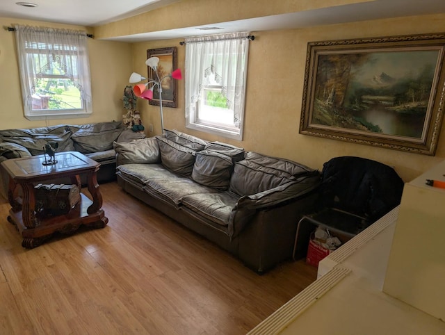 3233 S Morgan St, Chicago, IL 60608 - living area featuring wood finished floors and plenty of natural light