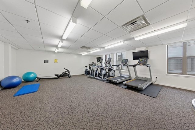 1250 S Indiana Ave Unit 1301, Chicago, IL 60605 - workout area with baseboards and carpet flooring