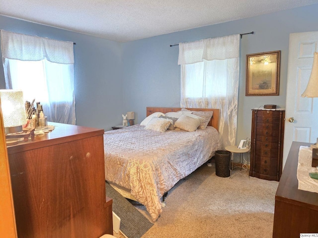 470 Alvord, Hamilton, IL 62341 - bedroom with multiple windows, light carpet, and a textured ceiling