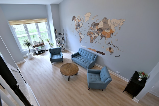 1422 Deer Creek Ln, Lake In The Hills, IL 60156 - living area with wood finished floors and baseboards