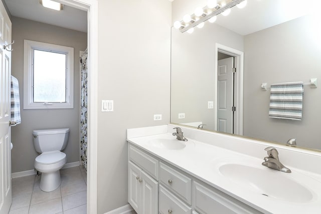 3536 Scottsdale Cir, Naperville, IL 60564 - full bath featuring double vanity and tile patterned floors