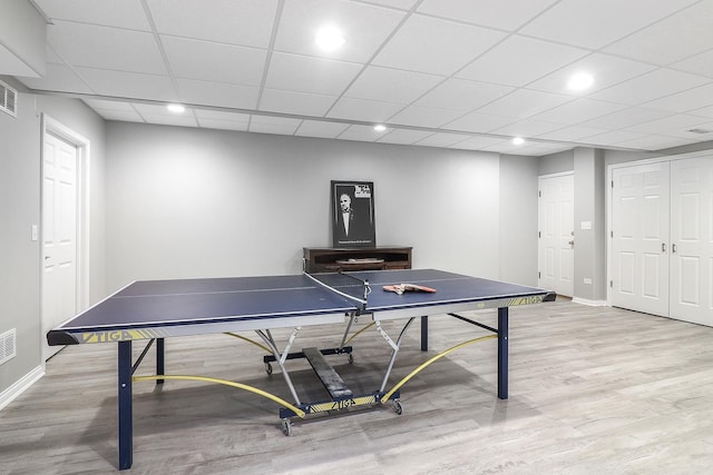 3536 Scottsdale Cir, Naperville, IL 60564 - game room featuring wood finished floors and recessed lighting