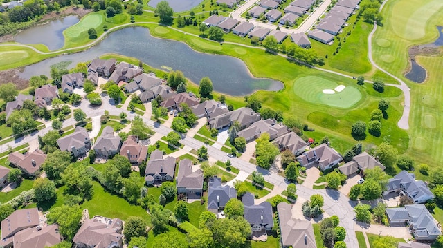 3536 Scottsdale Cir, Naperville, IL 60564 - aerial view of residential area with a nearby body of water and a golf club