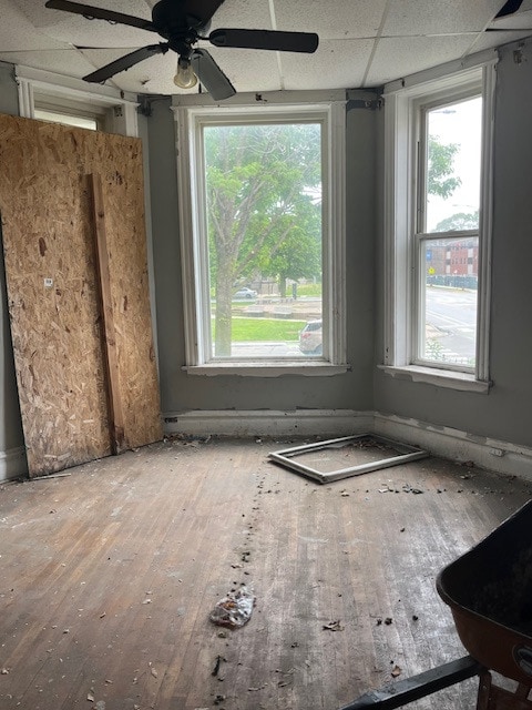 3356 W Douglas Blvd, Chicago, IL 60623 - unfurnished room with wood-type flooring and a ceiling fan