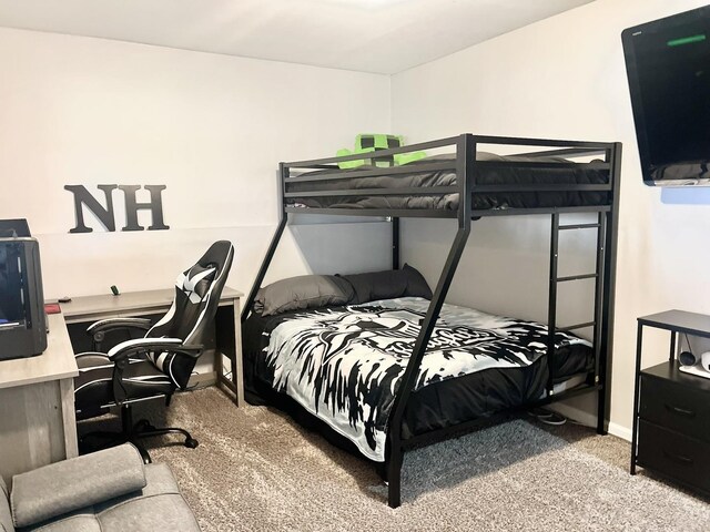 303 Meadows Dr, Sugar Grove, IL 60554 - carpeted bedroom with a desk and baseboards