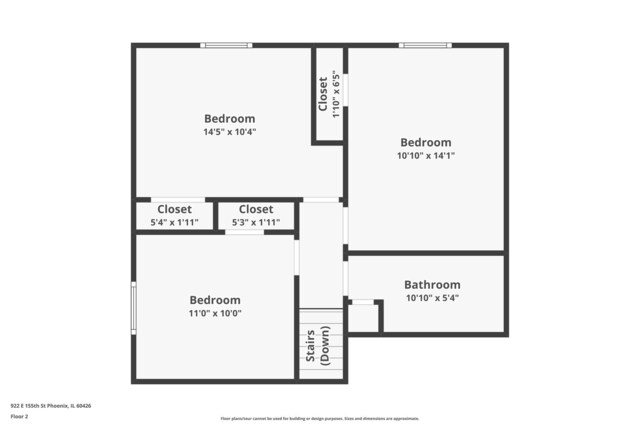 922 E 155th St, Phoenix, IL 60426 - room layout