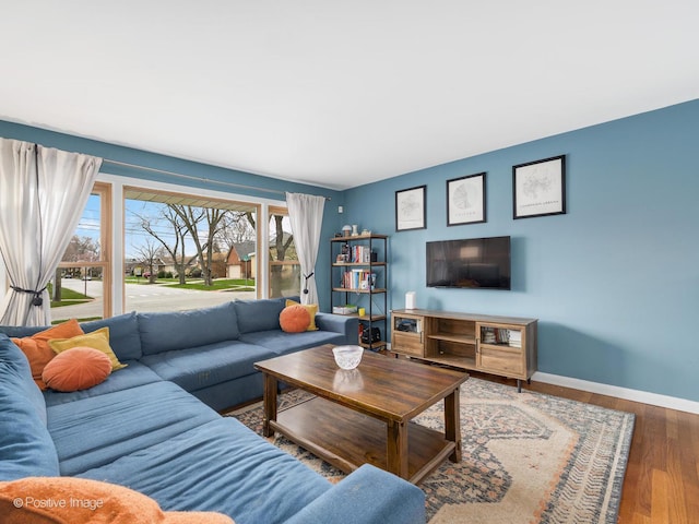 4048 W 105th St, Oak Lawn, IL 60453 - living area featuring wood finished floors and baseboards