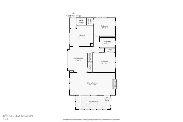 16816 S Park Ave, South Holland, IL 60473 - home floor plan