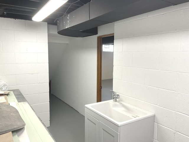 813 Junie Ct, Joliet, IL 60435 - below grade area featuring concrete block wall