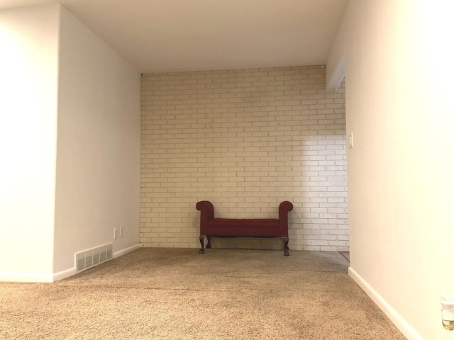 813 Junie Ct, Joliet, IL 60435 - sitting room featuring carpet and brick wall