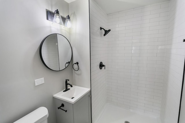 15439 Cherry St, South Holland, IL 60473 - bathroom featuring a shower stall, vanity, and toilet