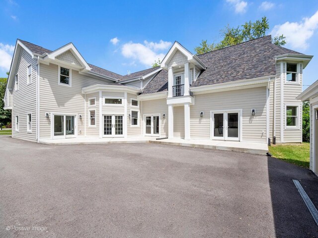 608 W 55th St, Hinsdale, IL 60521 - back of house featuring french doors and a patio