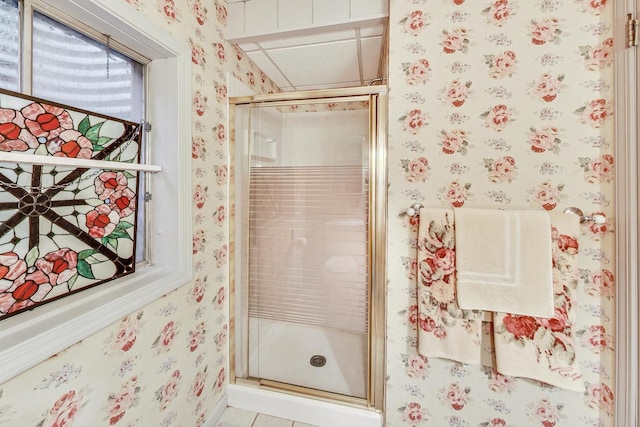 4915 Terra Cotta Rd, Crystal Lake, IL 60012 - full bathroom featuring wallpapered walls and a stall shower