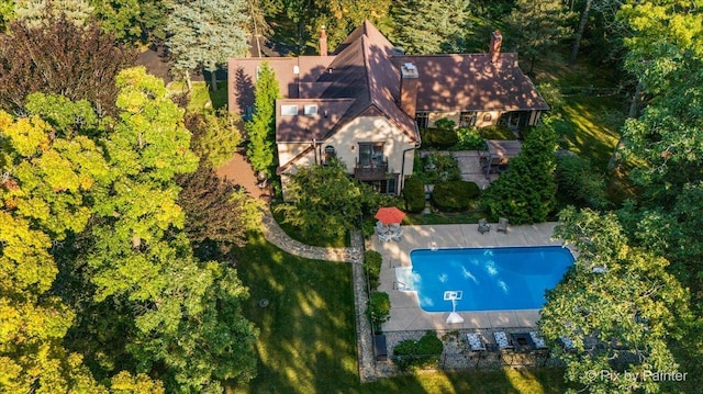 4915 Terra Cotta Rd, Crystal Lake, IL 60012 - view from above of property with a pool