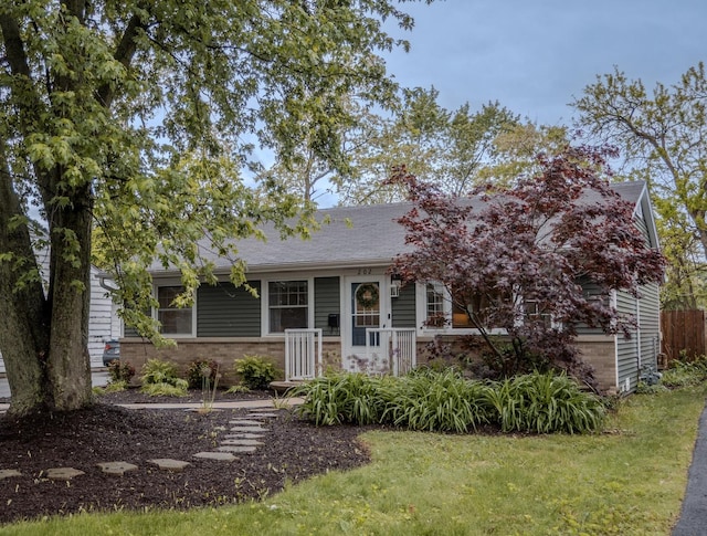 202 S Pierce Ave, Wheaton, IL 60187 - view of front of home with a front lawn and roof with shingles