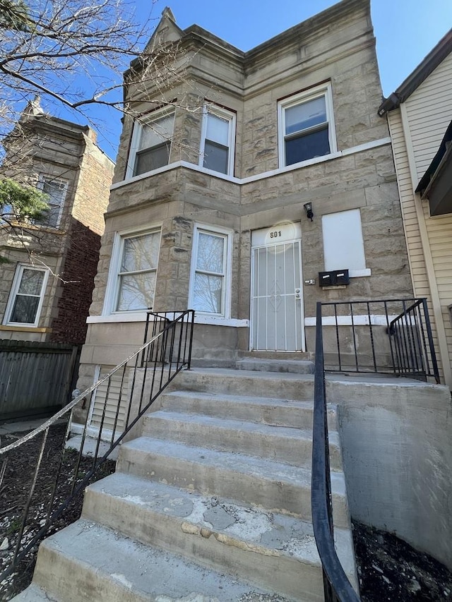 801 S Kedvale Ave, Chicago, IL 60624 - doorway to property with stone siding