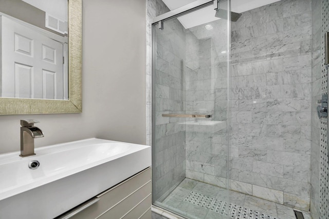 9109 W 123rd St, Palos Park, IL 60464 - bathroom with a shower stall and vanity