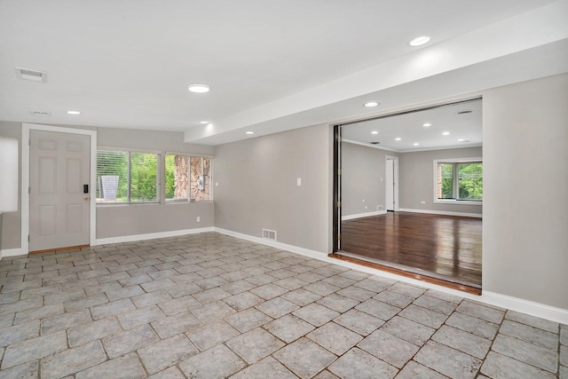 9109 W 123rd St, Palos Park, IL 60464 - empty room featuring baseboards and recessed lighting