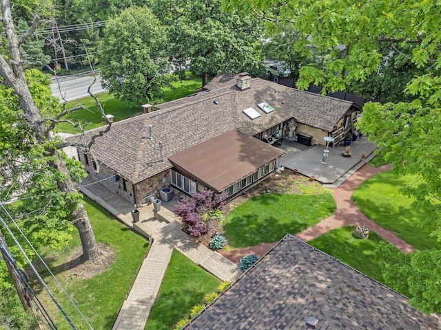 9109 W 123rd St, Palos Park, IL 60464 - aerial view of property and surrounding area