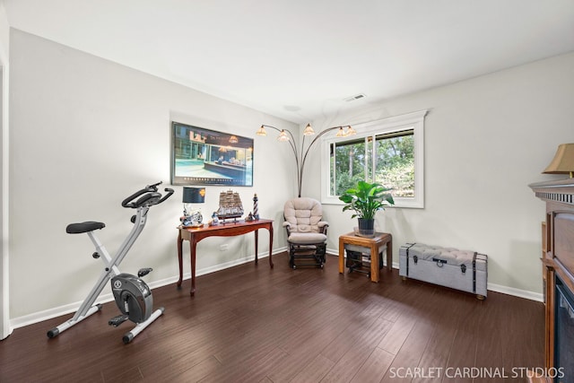 2S414 Emerald Green Dr Unit G, Warrenville, IL 60555 - exercise area with wood finished floors and baseboards