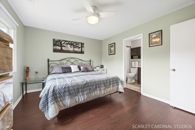 2S414 Emerald Green Dr Unit G, Warrenville, IL 60555 - bedroom with wood finished floors, baseboards, and ensuite bath