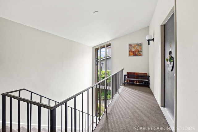 2S414 Emerald Green Dr Unit G, Warrenville, IL 60555 - corridor featuring carpet and an upstairs landing