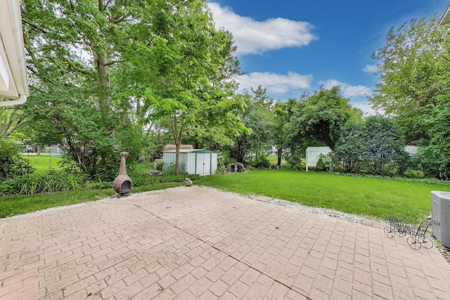 1970 Coral Ave, Aurora, IL 60506 - view of patio with central air condition unit and view of scattered trees