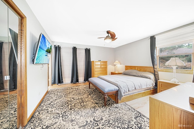 13443 S Forest Ln, Lockport, IL 60441 - bedroom featuring light wood-style floors and a ceiling fan