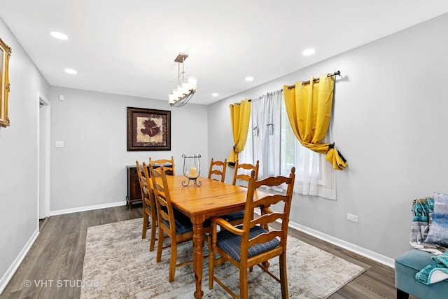 17124 Langley Ave, South Holland, IL 60473 - dining area with wood finished floors, baseboards, and recessed lighting