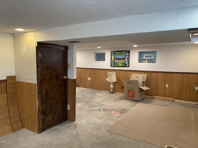 10724 S Ridgeway Ave, Chicago, IL 60655 - finished below grade area with wood walls and a wainscoted wall