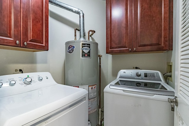 79 Willow Pkwy, Buffalo Grove, IL 60089 - washroom featuring washer and dryer, water heater, and cabinet space
