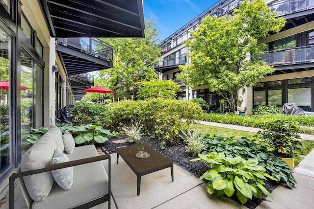 1110 W 15th St Unit 114, Chicago, IL 60608 - view of patio with a balcony