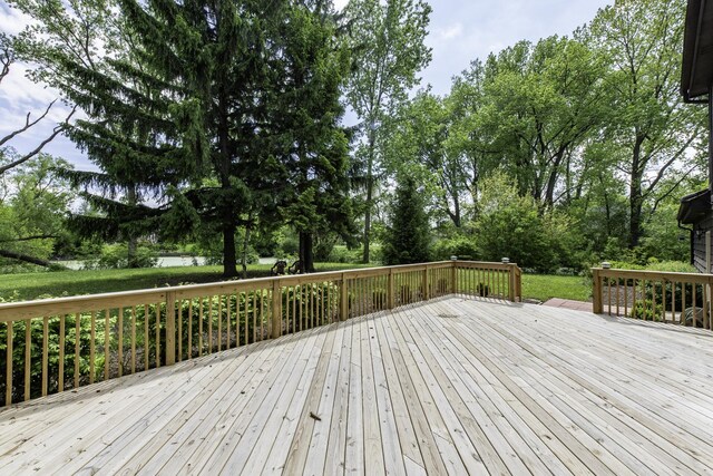 12375 W Ash Ct, Beach Park, IL 60099 - wooden deck with view of scattered trees