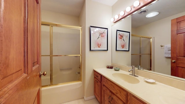 2903 Prairie Meadow Dr, Champaign, IL 61822 - bathroom with vanity and enclosed tub / shower combo