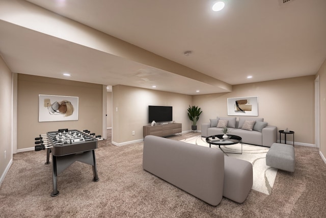 1924 Prestwold Pl, Machesney Park, IL 61115 - carpeted living room featuring recessed lighting and baseboards