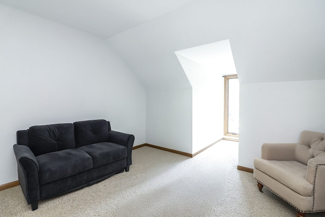 841 Turnbridge Cir, Naperville, IL 60540 - living area with vaulted ceiling, carpet floors, and baseboards
