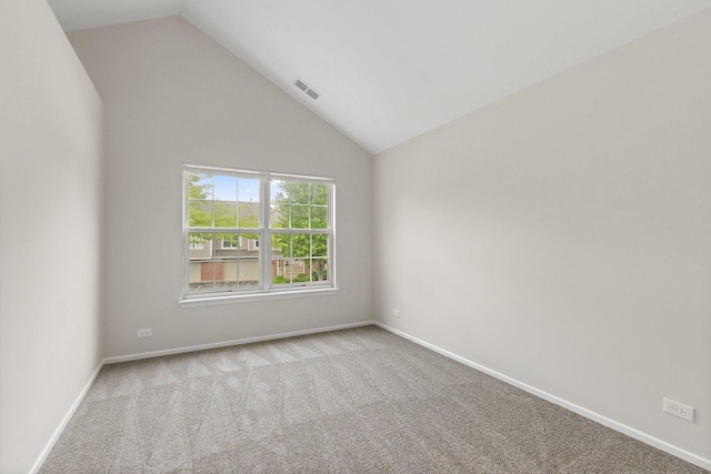 1623 Camberley Ct, Bartlett, IL 60103 - unfurnished room featuring carpet floors, vaulted ceiling, and baseboards