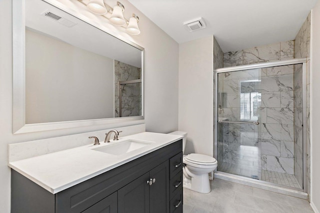 1623 Camberley Ct, Bartlett, IL 60103 - full bath featuring toilet, vanity, and a marble finish shower