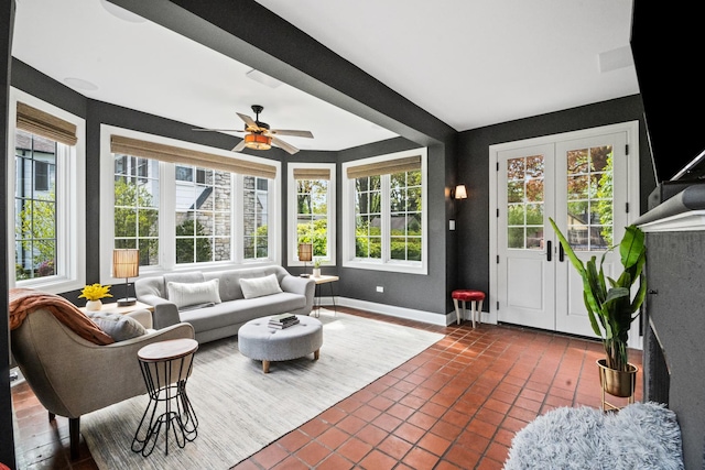 2906 Lincoln St, Evanston, IL 60201 - sunroom / solarium with healthy amount of natural light and french doors