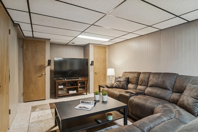 230 W Golfview Ter, Palatine, IL 60067 - living area with a drop ceiling and light tile patterned floors